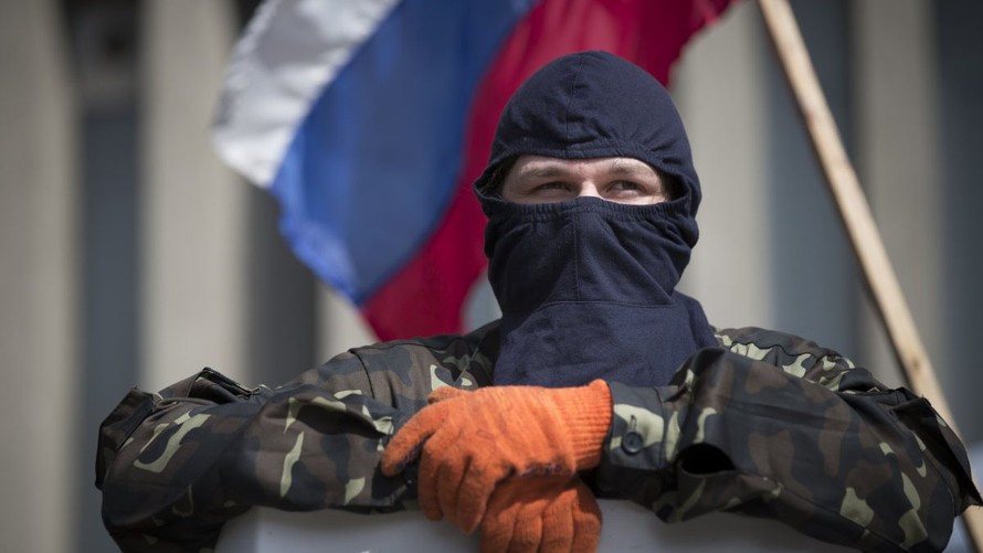 Một thành viên ly khai ở Luhansk, Ukraine.