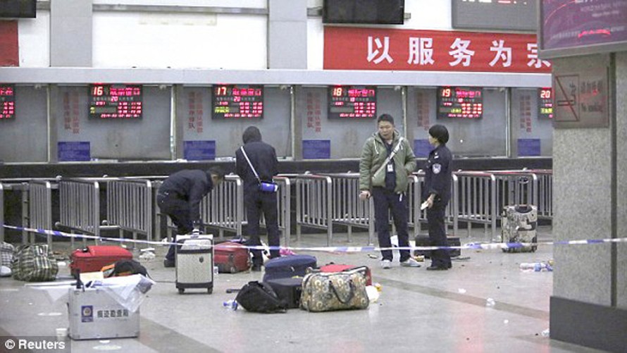 Hình ảnh nhà ga Côn Minh trong vụ tấn công hồi tháng 3