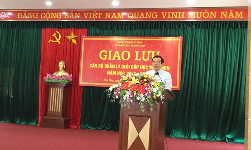 Đ/c Nguyễn Minh Tường, tỉnh uỷ viên, GĐ Sở GD&ĐT phát biểu khai mạc