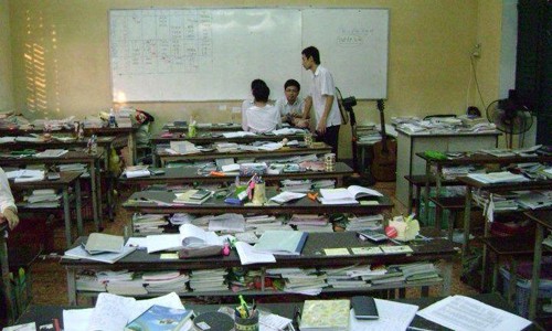 Lớp học của trường Nguyễn Khuyến. Ảnh: Nguyen Khuyen Confession