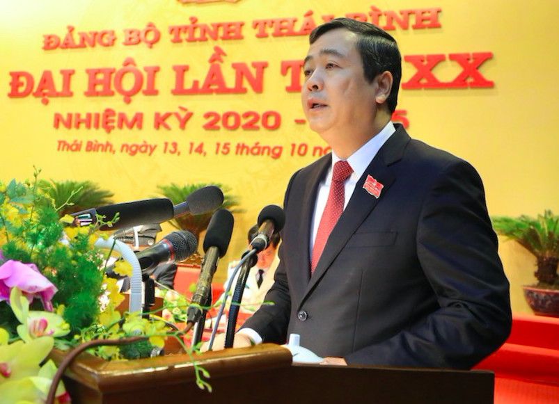 Ông Ngô Đông Hải tái đắc cử Bí thư Tỉnh uỷ Thái Bình khoá XX với tỷ lệ bầu đạt 100% - Ảnh: Hoàng Long