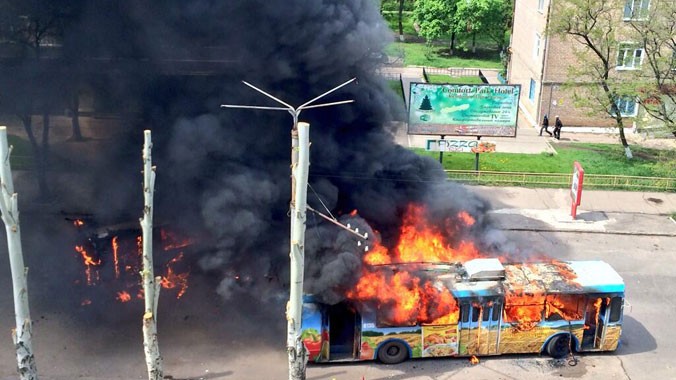 Cuộc chiến đường phố diễn ra ác liệt tại Kramatorsk. Ảnh: Getty Images