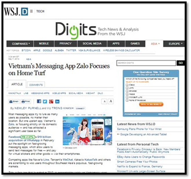 Việt Nam vẫn là thị trường mà Zalo hướng đến