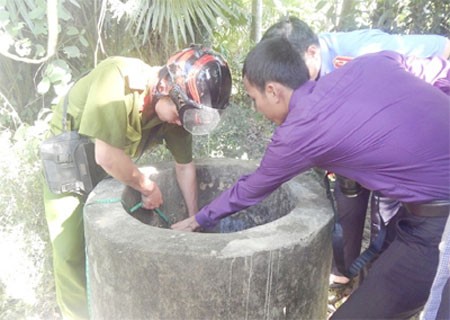 Chiếc giếng bỏ hoang, nơi phát hiện xác chị Đinh Thị H..
