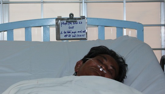 Bà Mai đang được điều trị tại Bệnh viện Đa khoa tỉnh Vĩnh Long.