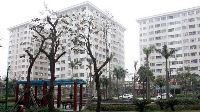 Khu nhà dành cho người thu nhập thấp ở xã Đặng Xá, huyện Gia Lâm (Hà Nội). Ảnh: Tuấn Anh/TTXVN.