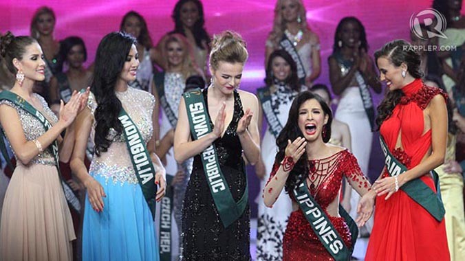 Jamie Herrell - Hoa hậu Trái đất Philippines xúc động phút đăng quang.