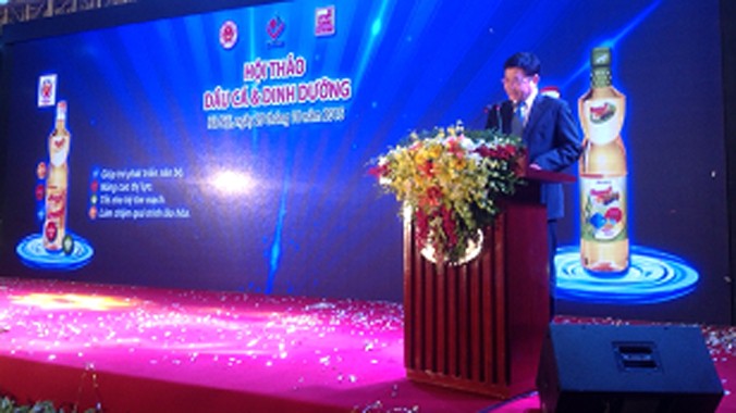 PGS.TS Lê Danh Tuyên - Viện trưởng Viện dinh dưỡng phát biểu tại Hội thảo.