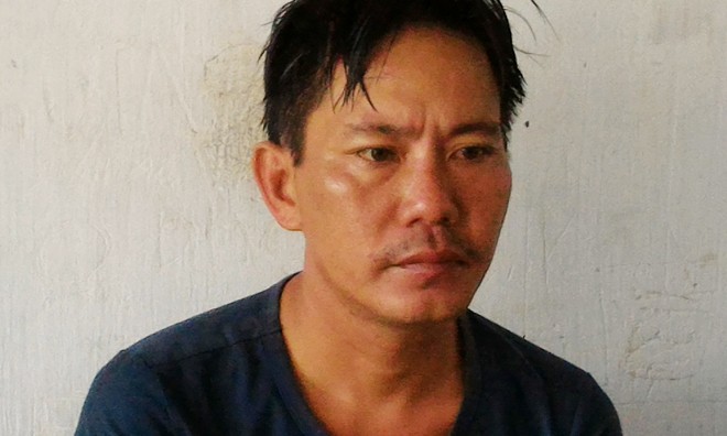 Ông Nguyễn Hữu Tài tại cơ quan công an.