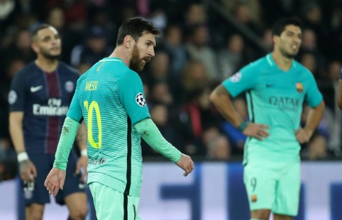 Barca nhận thất bại gây sốc khi họ là ứng viên số một cho chức vô địch trước vòng 1/8. Ảnh: Reuters.