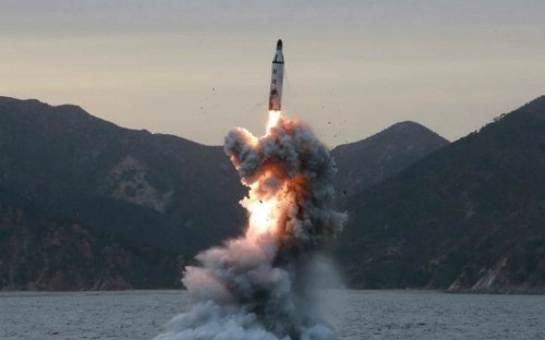 Tên lửa của Triều Tiên được cho là nổ ngay sau khi phóng. Ảnh minh họa: AP.