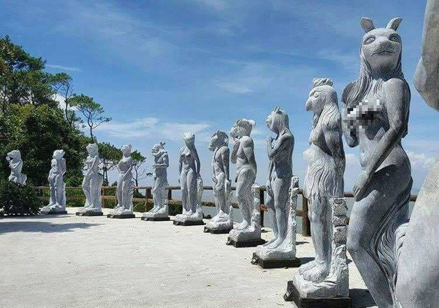 Tượng 12 con giáp khỏa thân ở khu du lịch Hải Phòng gây tranh cãi