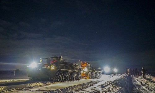 Hình ảnh được cho là thiết giáp Nga được triển khai ở khu vực biên giới với Ukraine. Ảnh: Defence Blog.