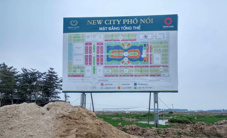 Dự án Khu đô thị New City Phố Nối (Yên Mỹ, Hưng Yên) do Công ty CP Đầu tư bất động sản và thương mại Thăng Long làm chủ đầu tư.