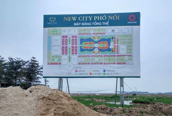 Chủ đầu tư khẳng định dừng mọi giao dịch mua bán tại dự án khu đô thị New City Phố Nối.