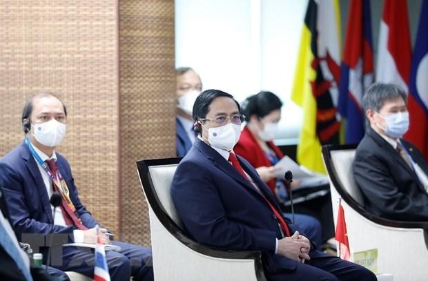 Thủ tướng Phạm Minh Chính dự Hội nghị các nhà lãnh đạo ASEAN. (Ảnh: Dương Giang/TTXVN)