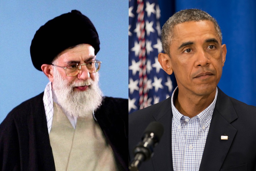 Tổng thống Mỹ Barack Obama và lãnh tụ tối cao Iran Ali Khamenei.