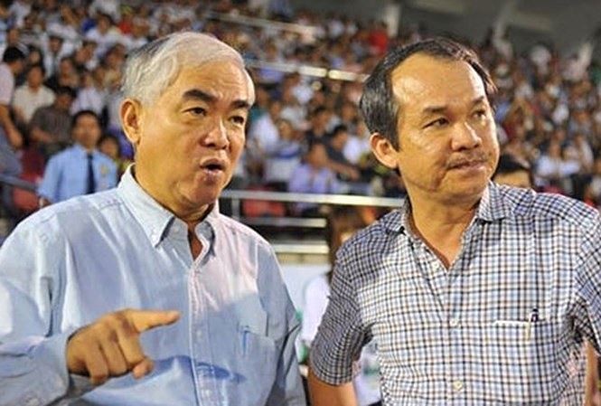 Bầu Đức và Chủ tịch VFF Lê Hùng Dũng.