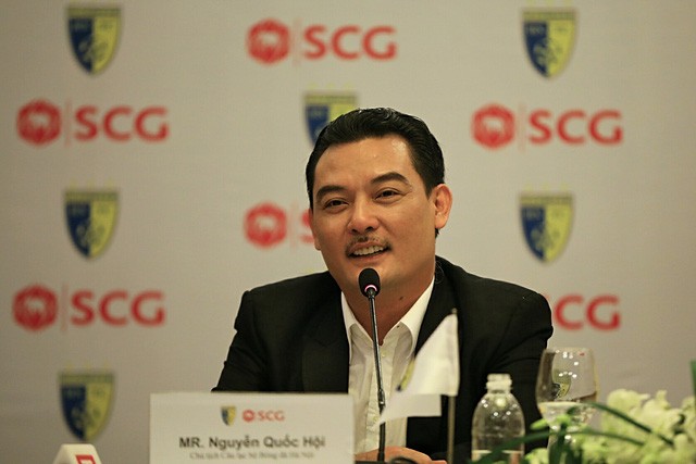 Chủ tịch CLB bóng đá Hà Nội Nguyễn Quốc Hội.