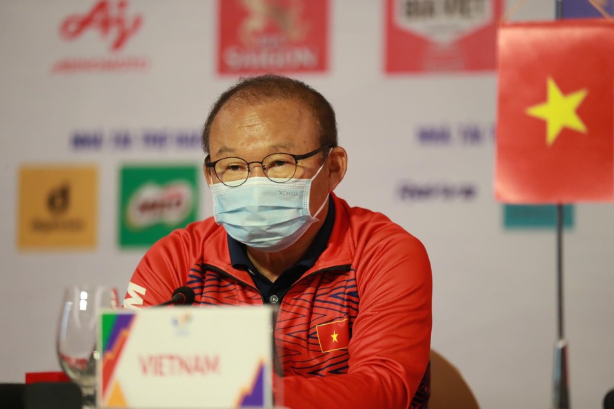 HLV Park Hang-seo sẽ đưa U23 Việt Nam vượt qua U23 Malaysia để vào Chung kết SEA Games 31? (ảnh Trọng Tài)