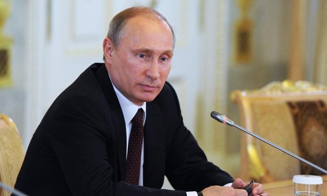 Tổng thống Nga Vladimir Putin tại St Petersburg ngày 24/5. 