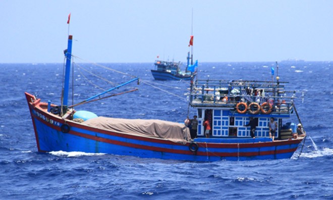 Tàu cá ngư dân Việt Nam đánh bắt hải sản. Ảnh: Vne
