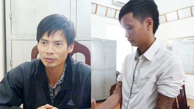 Việt và Ngọc tại cơ quan điều tra