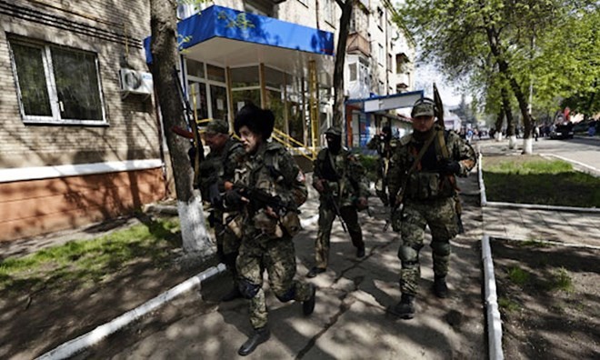 Quân đội chính phủ Ukraine đã giành lại quyền kiểm soát đài truyền hình tại thành phố Kramatorsk hôm 4/5