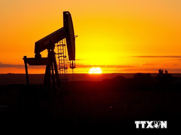 Khai thác dầu tại khu vực gần Tioga, Bắc Dakota, Hoa Kỳ. (Ảnh: AFP/TTXVN)