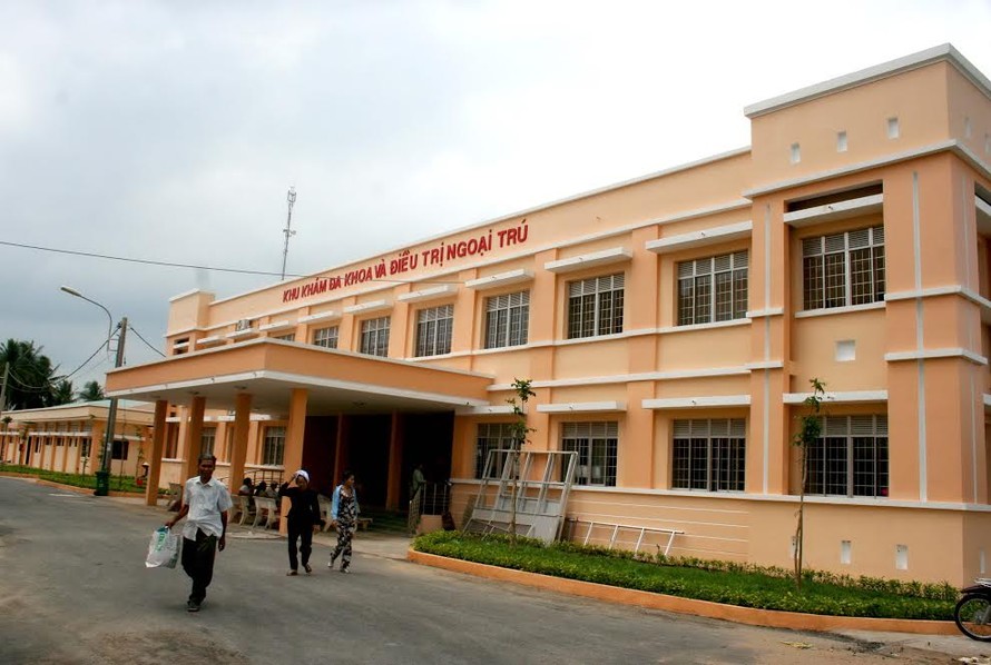 Bệnh viện ĐK khu vực Tiểu Cần, nơi BS. Diệp Yên tử vong trong khi trực đêm