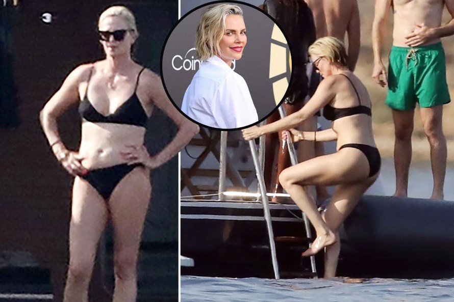 Đả nữ Charlize Theron ‘thả dáng’ gợi cảm với bikini bé xíu trước thềm tuổi 46