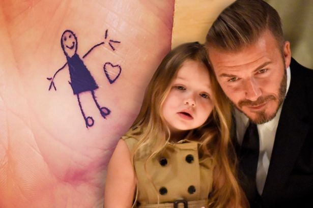 Bạn là fan của gia đình Beckham và muốn có chiếc hình xăm độc đáo như họ? Hãy đến với chúng tôi để được thiết kế chiếc hình xăm đặc biệt này. Sự kết hợp giữa hình ảnh của và cha và cô con gái xinh đẹp Harper chắc chắn sẽ mang lại cho bạn một chiếc hình xăm đầy phong cách và ấn tượng.
