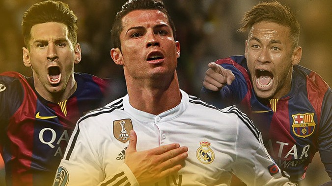 Cùng đón xem những hình ảnh đẹp mắt và đầy nghị lực về ba cầu thủ hàng đầu thế giới: Ronaldo, Messi và Neymar. Họ là những gương mặt sáng giá và đang là những người mẫu cho thế hệ trẻ.