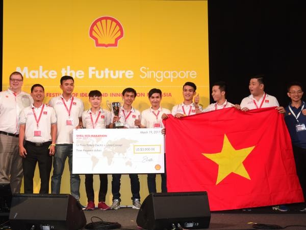 Sinh viên Việt Nam giữ vững ngôi vị Quán quân tại cuộc thi "Shell Eco-marathon châu Á"