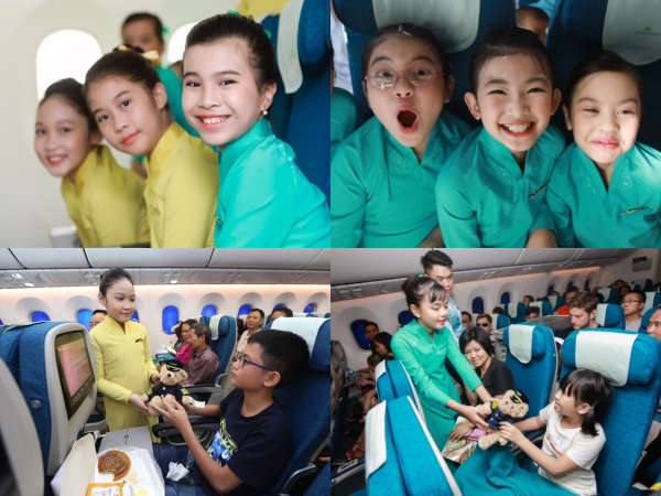Hành khách bất ngờ khi bay cùng tiếp viên hàng không nhí của Vietnam Airlines