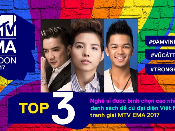 Hé lộ top 3 nghệ sĩ có lượt bình chọn cao nhất tại đề cử "MTV EMA 2017" 