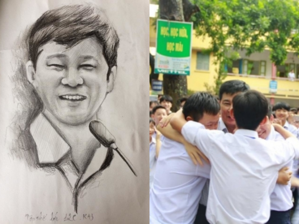 Hàng trăm học sinh xếp hàng, bật khóc khi chia tay thầy hiệu trưởng ở Ninh Bình
