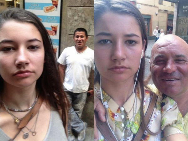 Mệt mỏi vì bị chọc ghẹo ngoài đường, cô gái trẻ quyết định selfie với chính những kẻ quấy rối