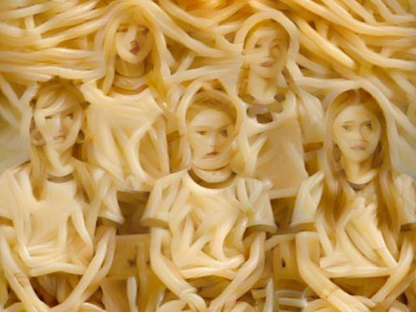 Quá sức thú vị với bộ ảnh Red Velvet phiên bản mỳ sợi Spaghetti