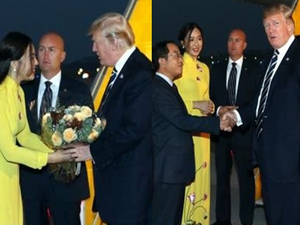 Cô gái xinh như hoa hậu được vinh dự tặng hoa Tổng Thống Donald Trump là ai?