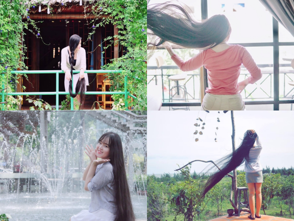 Cô gái Sài thành kiếm tiền nhờ mái tóc dài gần 2m