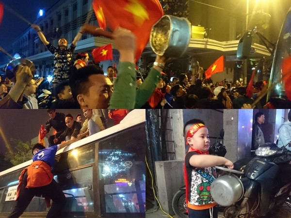 Những đạo cụ “độc” trong đêm ăn mừng chiến thắng của U23 Việt Nam