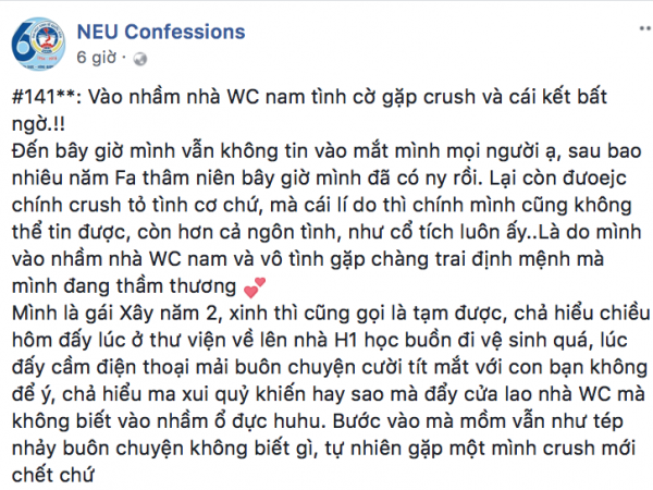 Câu chuyện "nghìn like" của gái Xây dựng: Vào nhầm nhà vệ sinh nam, tự nhiên có bồ