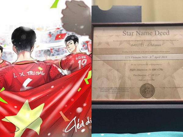 Fan "chơi trội" mua hẳn một ngôi sao trên trời tặng U23 Việt Nam
