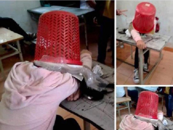 Đắk Nông: Học sinh lớp 7 úp sọt rác lên đầu bạn rồi chụp hình “câu like”