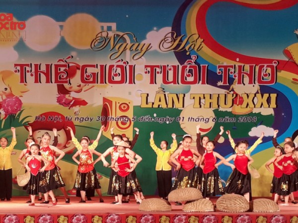 Hà Nội: Các bạn nhỏ hào hứng với ngày hội "Thế giới tuổi thơ 2018"