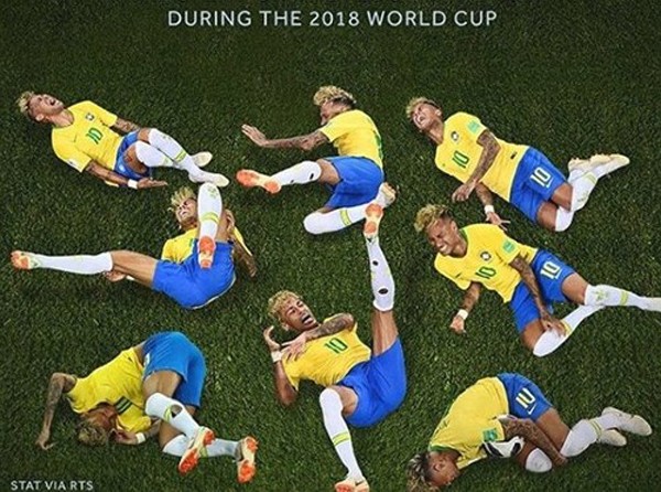 World Cup 2018: Neymar trở thành đề tài “chế ảnh” cho cư dân mạng vì ăn vạ