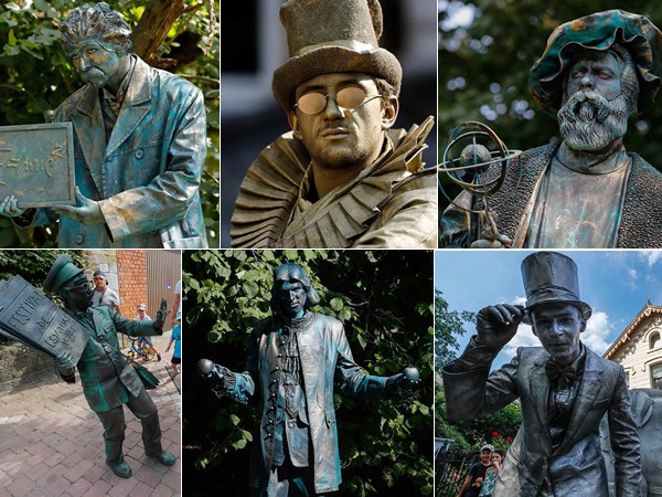 Kinh ngạc những bức tượng sống “xâm chiếm” thị trấn của Bỉ