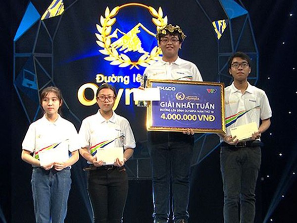 Nam sinh Nam Định chiến thắng thi tuần Olympia với số điểm cao 370