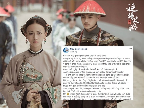 Cô gái "khóc ròng" vì bạn trai nghiện xem "Diên Hy Công Lược", ngó lơ người yêu